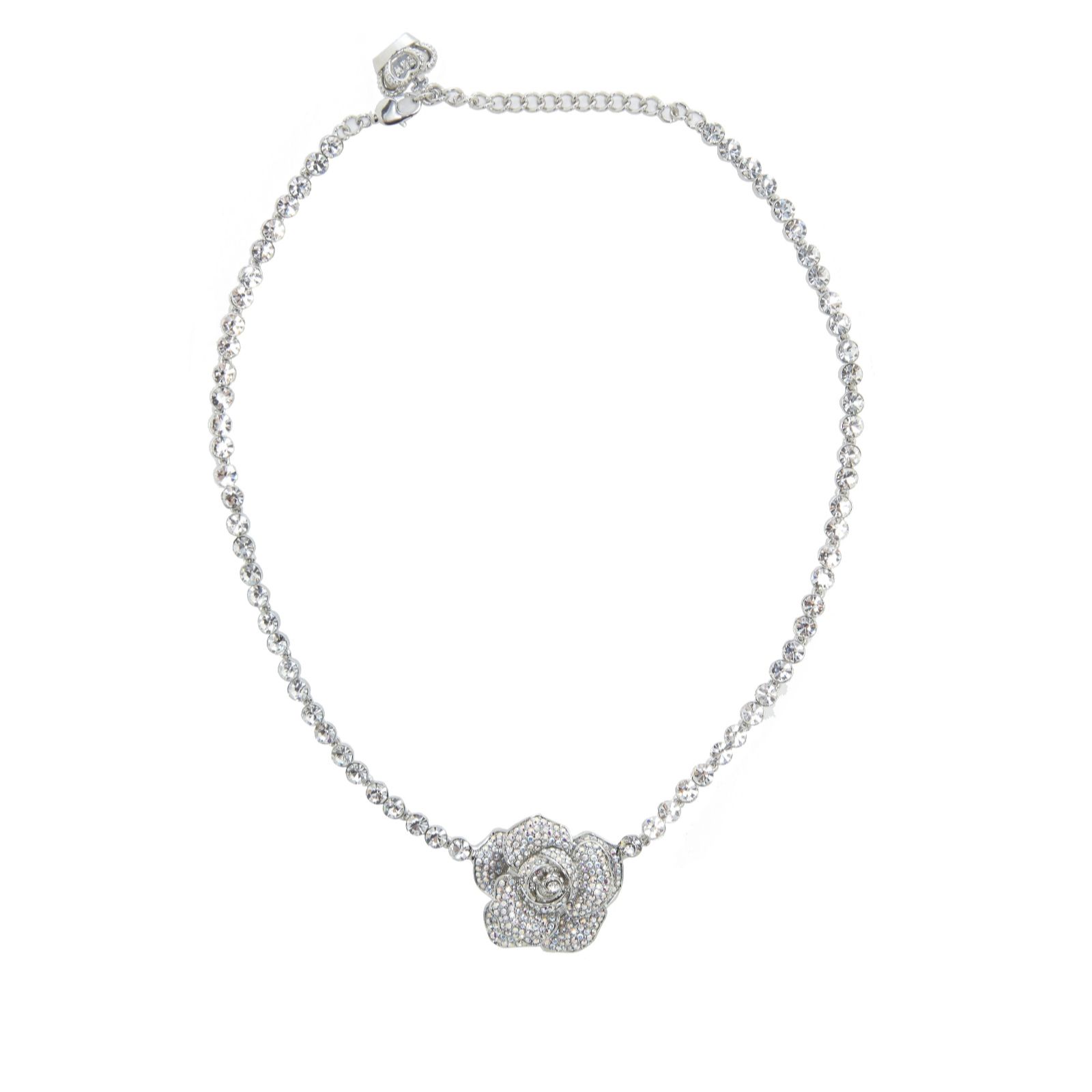 Butler & Wilson Crystal Rose 43cm Necklace - QVC UK