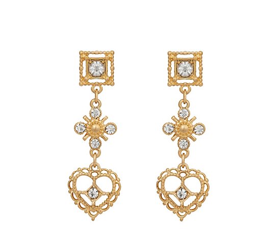 Bibi Bijoux Gold Wear Your Heart On Your Sleeve Earrings