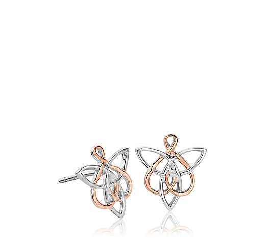 Clogau Fairies of the Mine Stud Earrings Sterling Silver & 9ct Gold