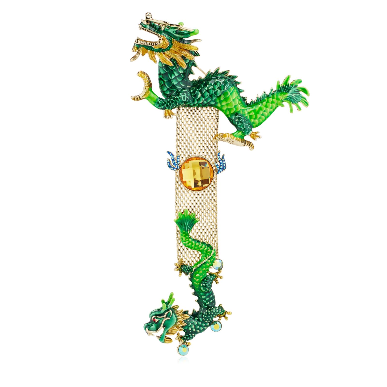 Butler & Wilson Double Chinese Dragon Brooch
