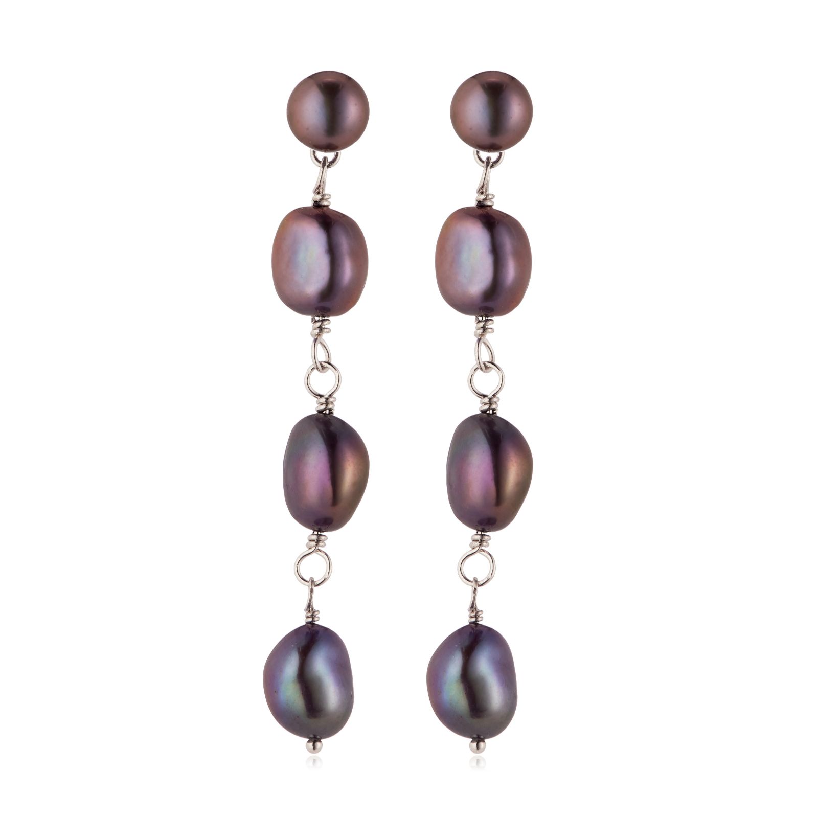 Lara Pearl 7-8mm Baroque Pearl Earring Sterling Silver