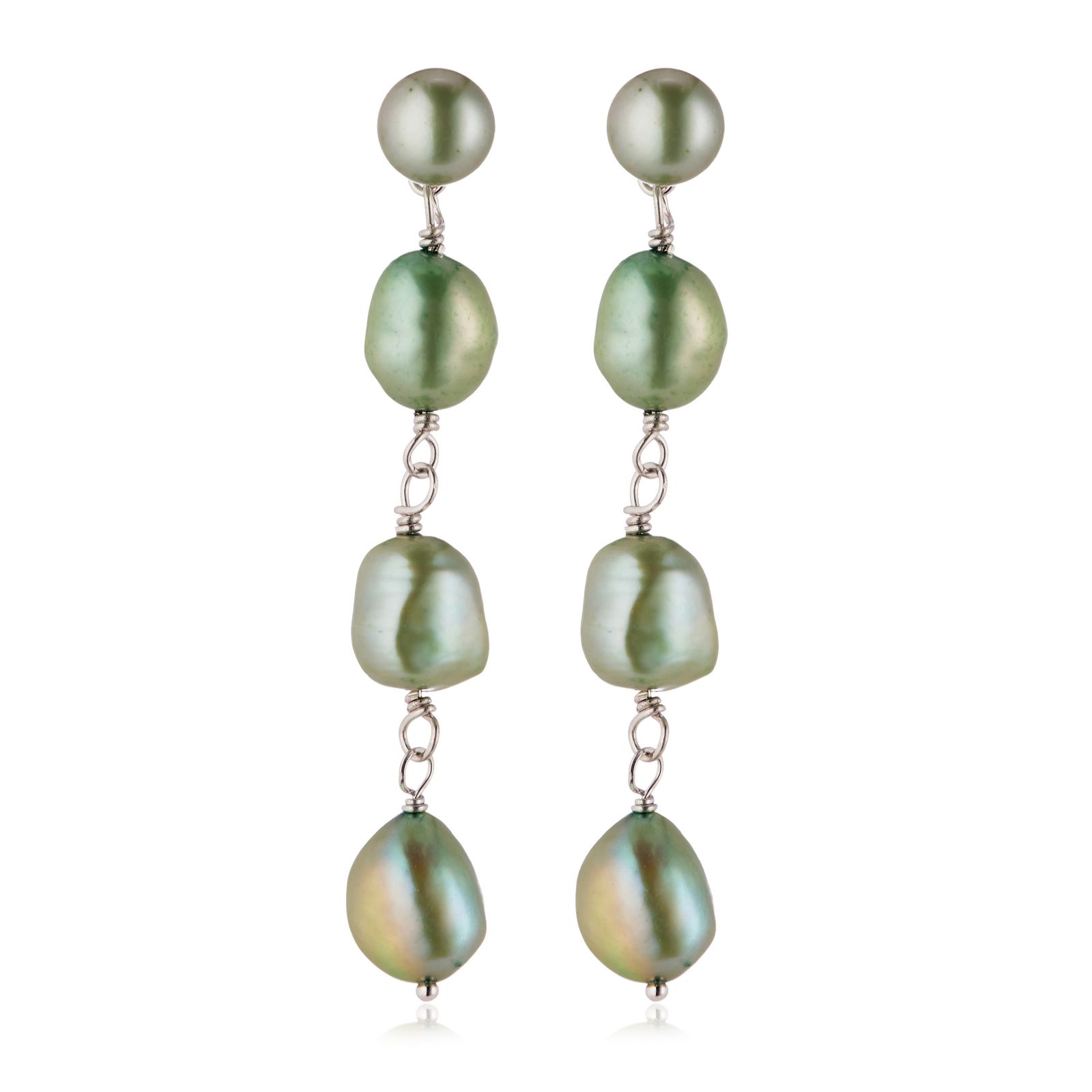 Lara Pearl 7-8mm Baroque Pearl Earring Sterling Silver