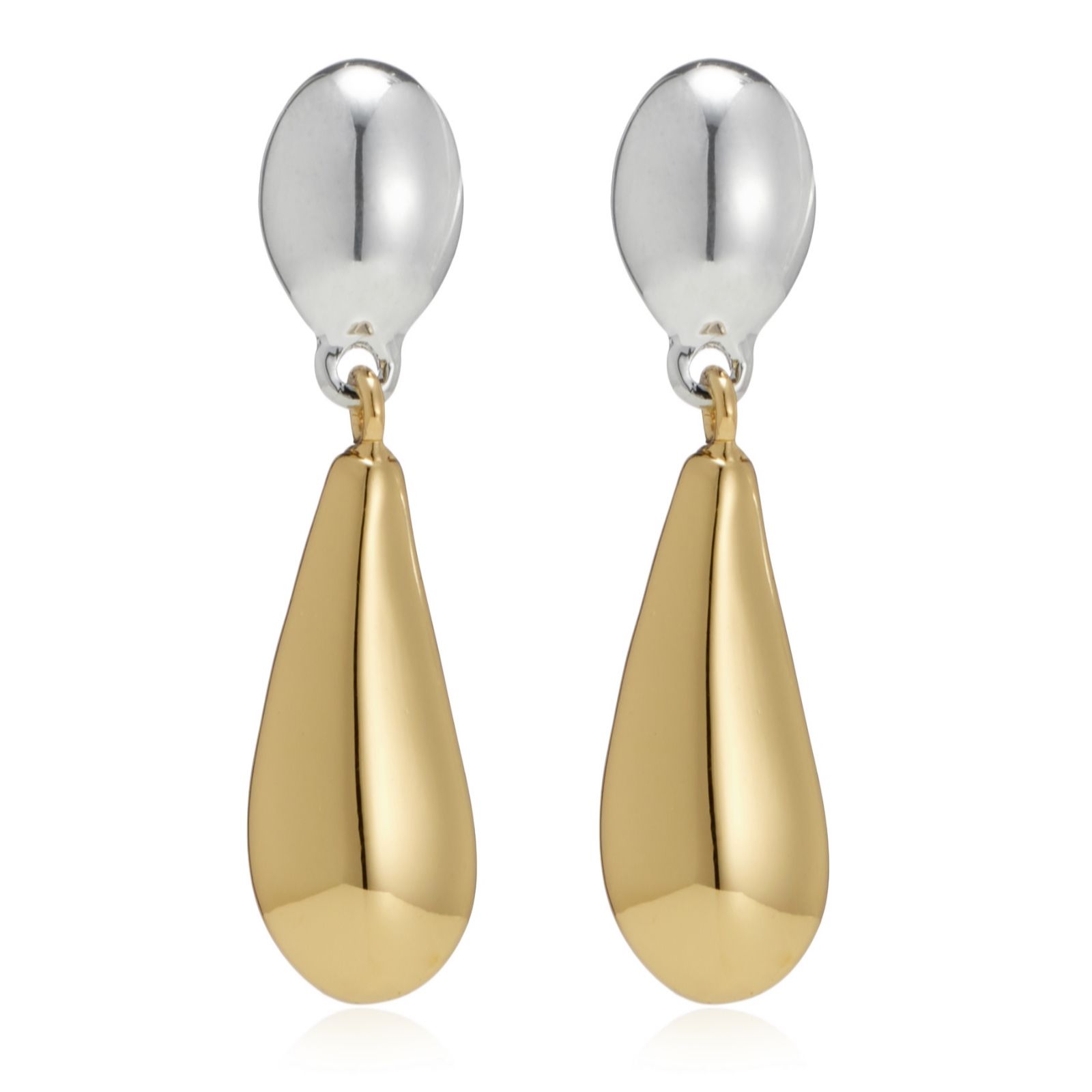 Malika Two Tone Drop Earrings