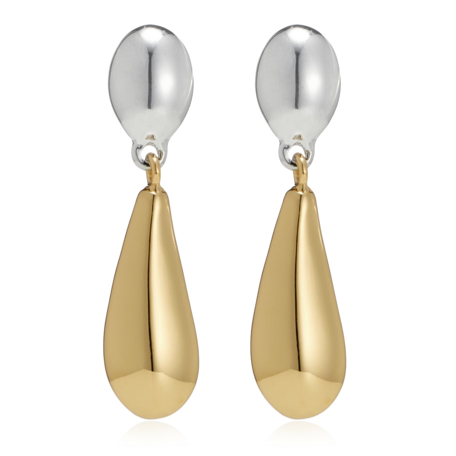 Malika Two Tone Drop Earrings
