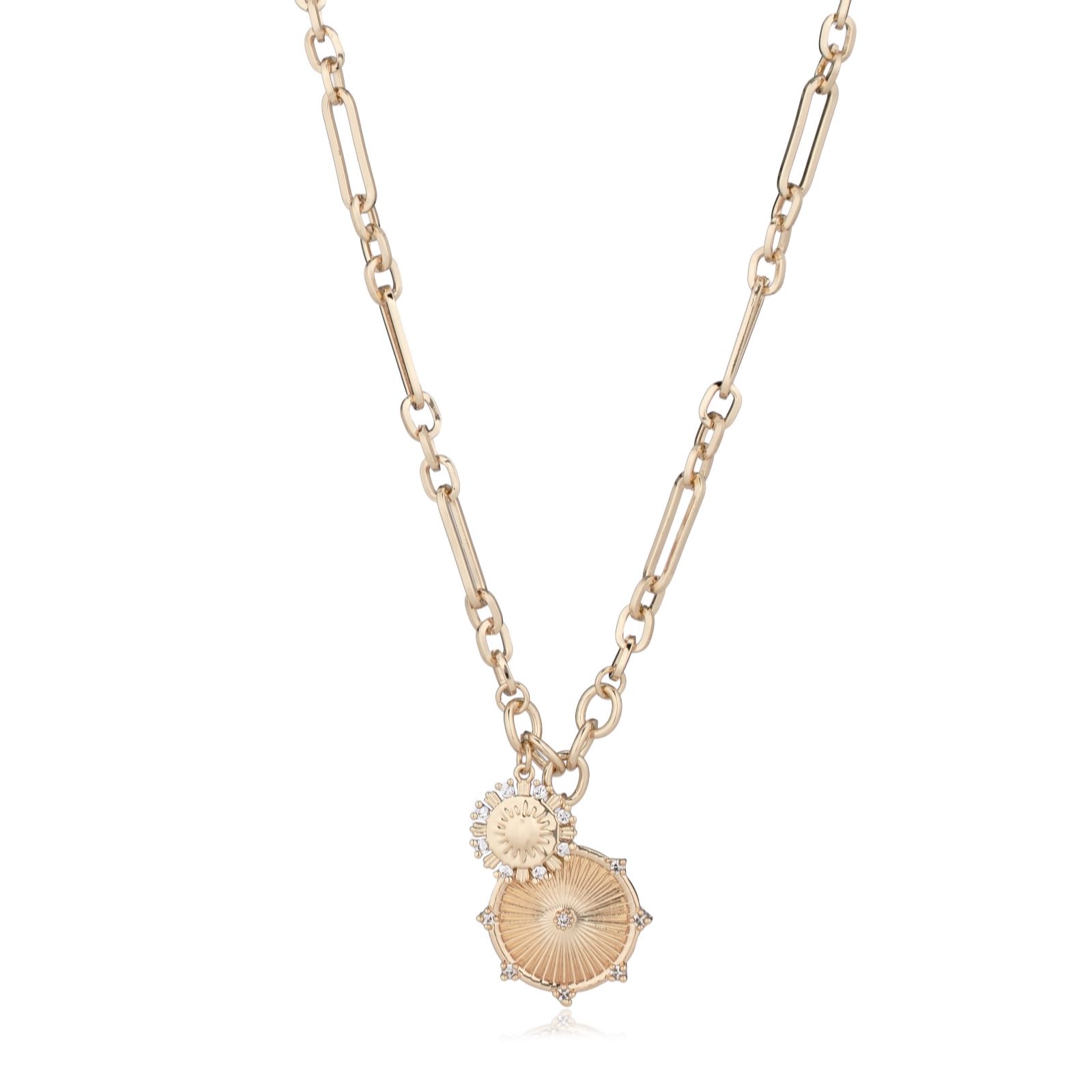 Malika Double Coin Pendant & Chain