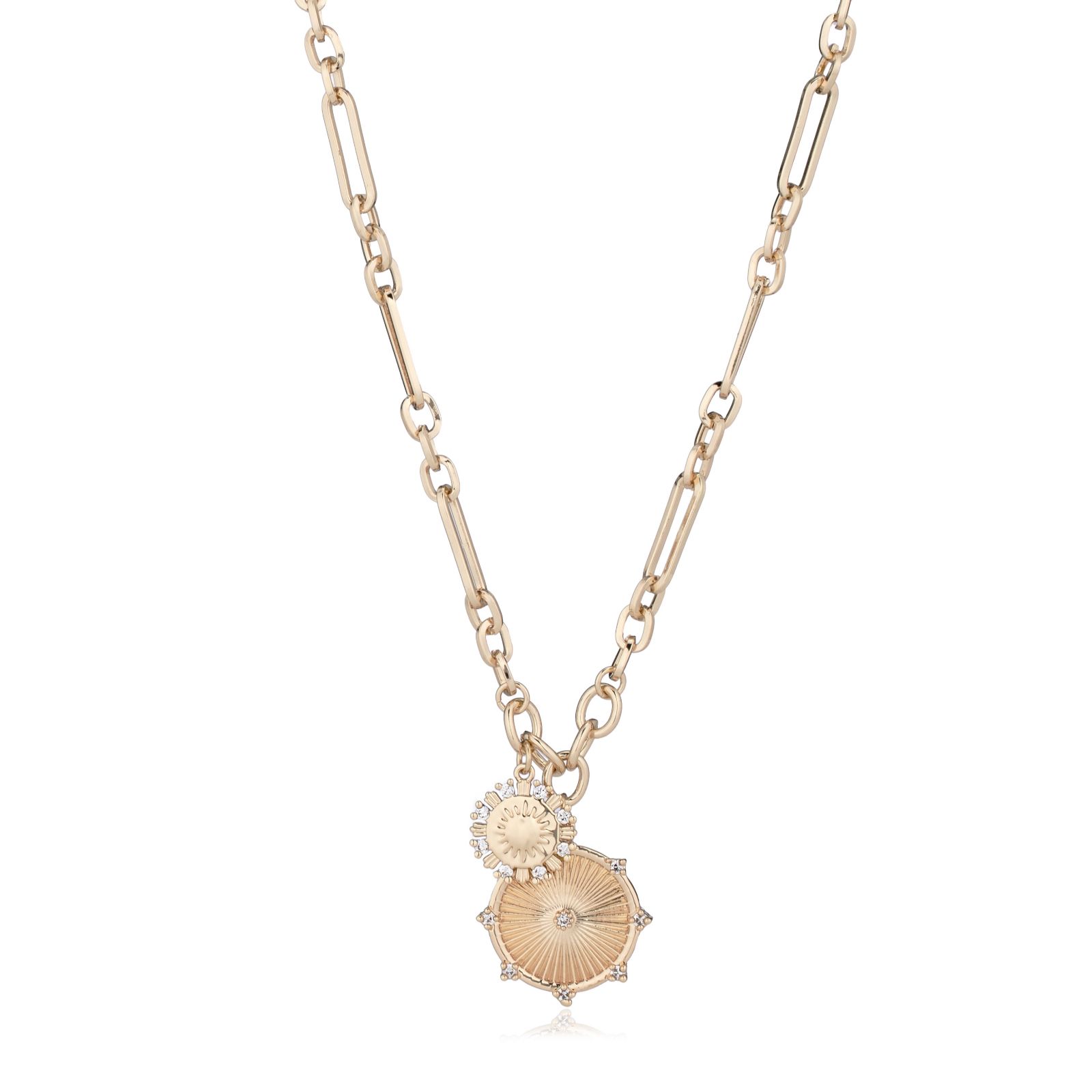 Malika Double Coin Pendant & Chain