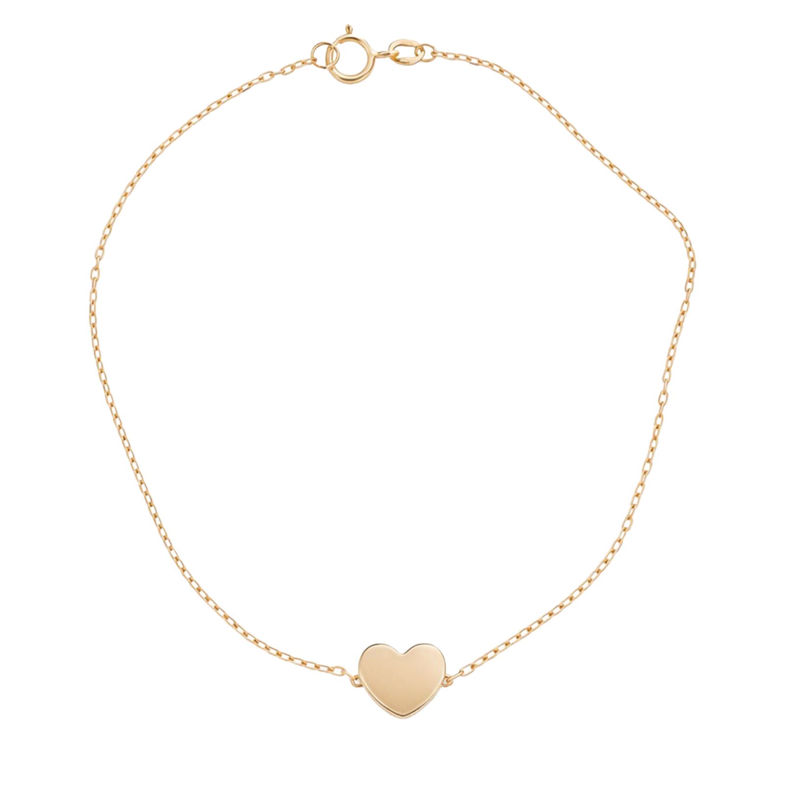 GOLD 9ct Gold Fine Paper Clip Motif Bracelet