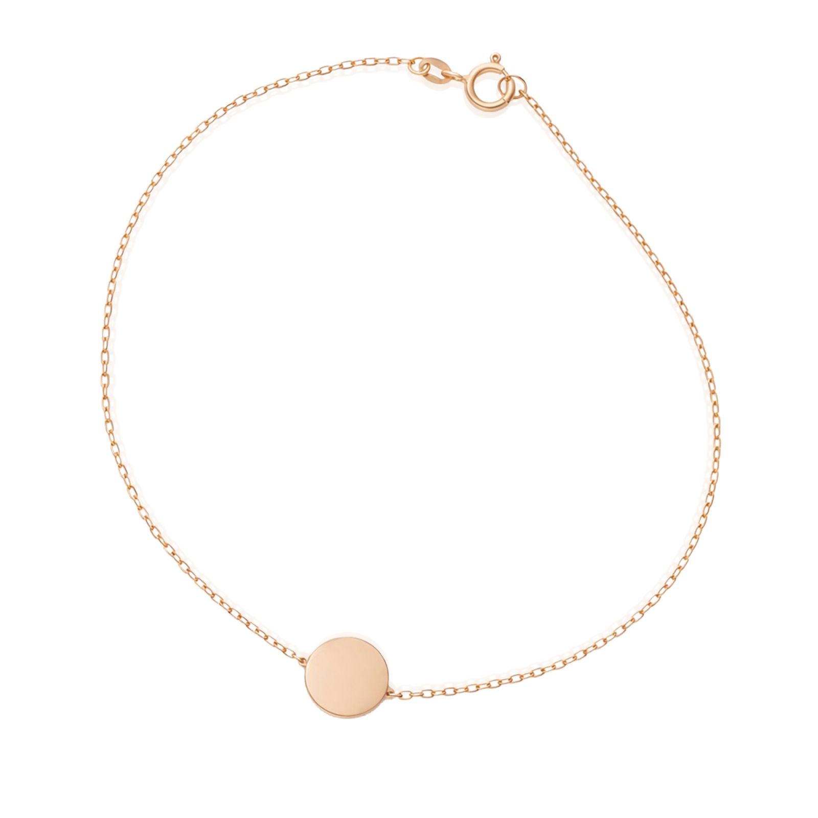 GOLD 9ct Gold Fine Paper Clip Motif Bracelet