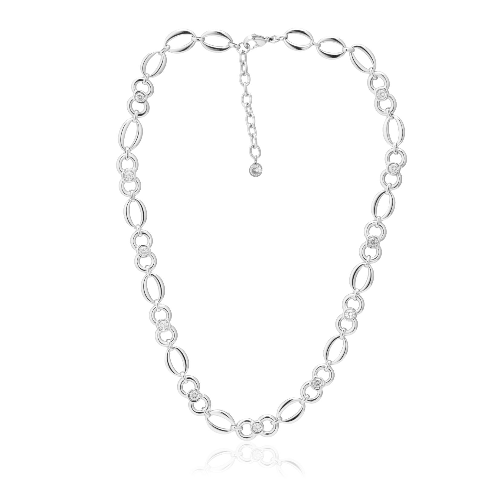 Steel by Diamonique Circle Link Necklace Stainless Steel