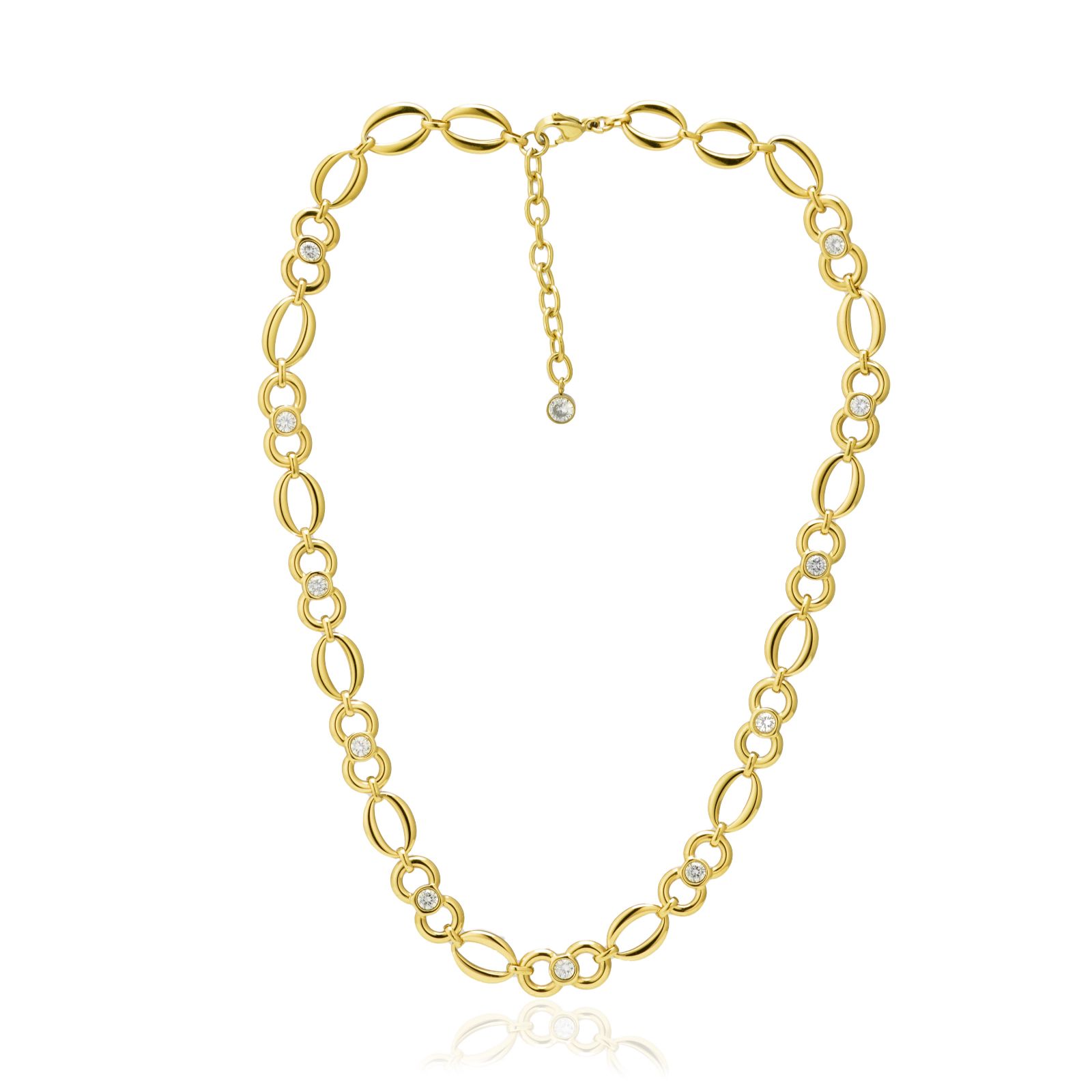 Steel by Diamonique Circle Link Necklace Stainless Steel