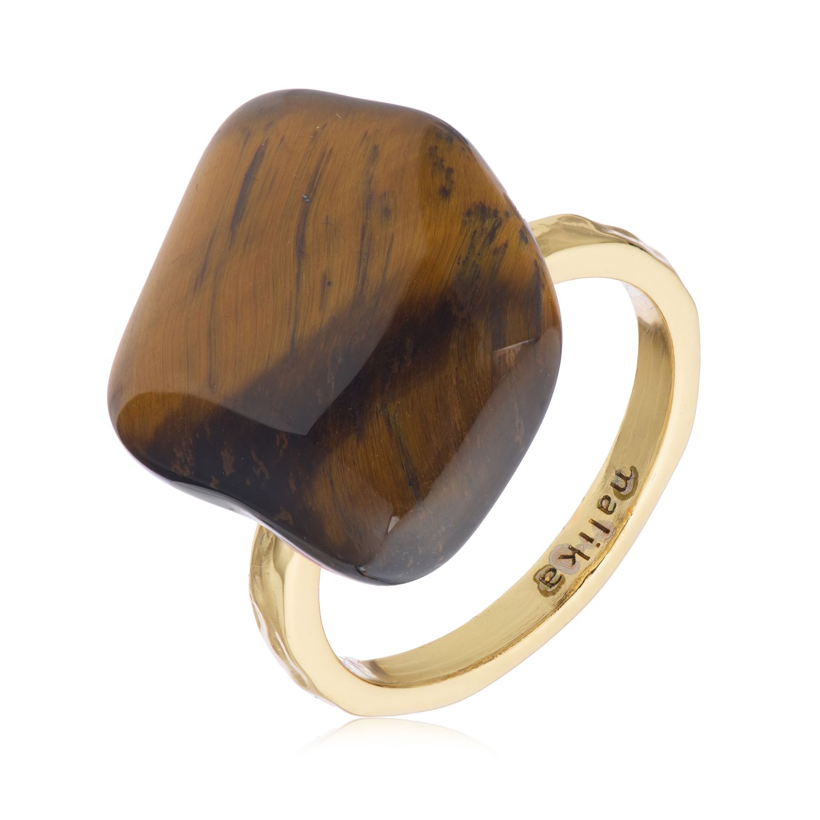 Malika Semi Precious Molten Metal Ring