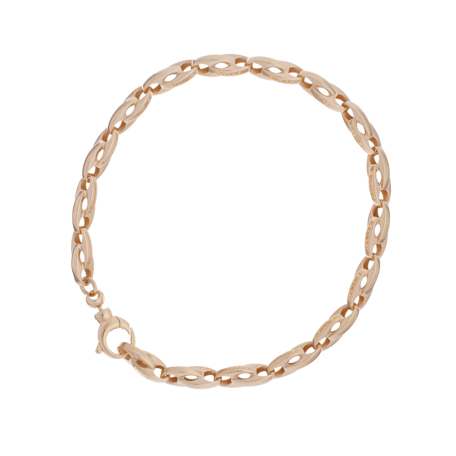 GOLD 9ct Gold Mariner Link Chain Bracelet
