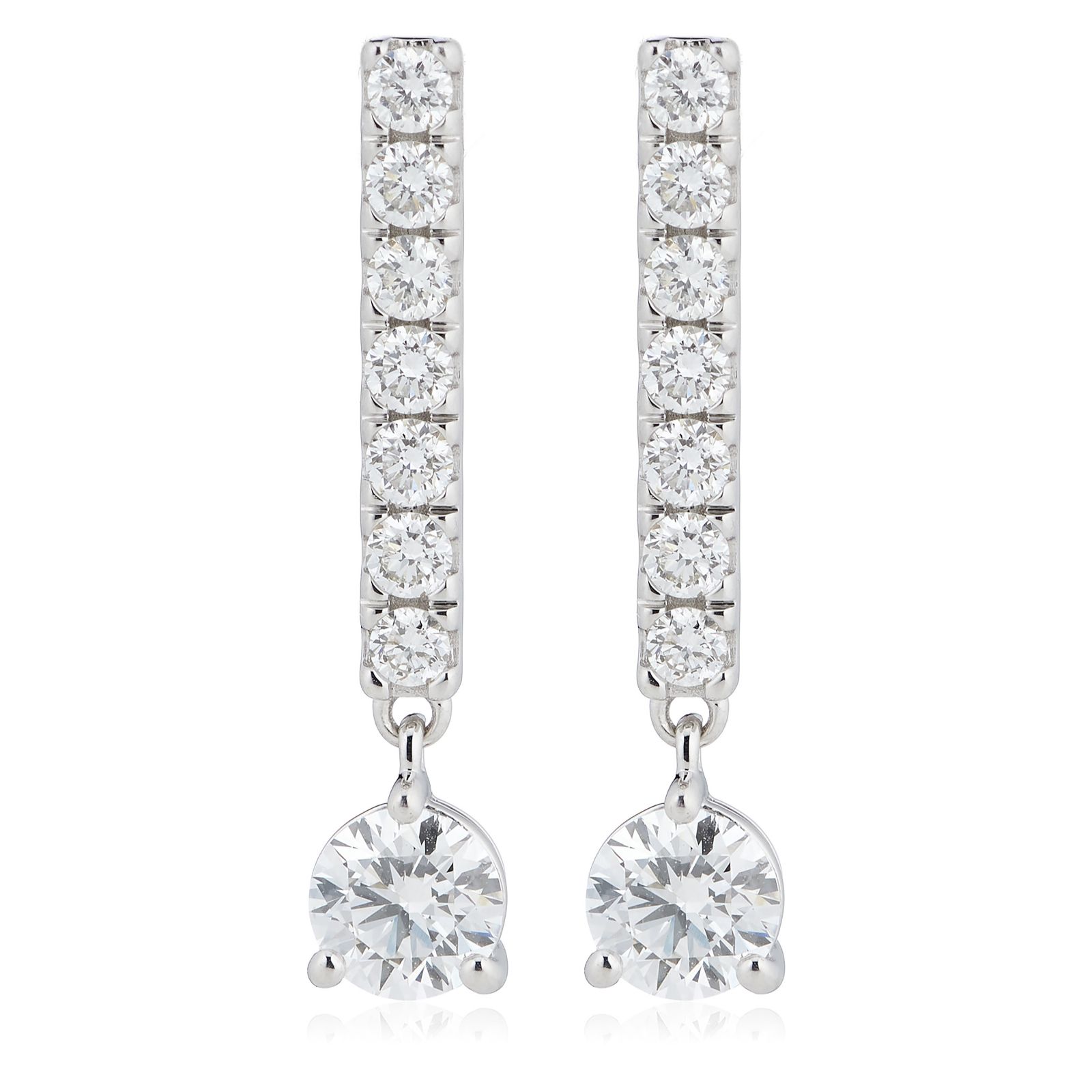 Fire Light 2.5ct Lab Grown Diamond Drop Earrings 9ct Gold