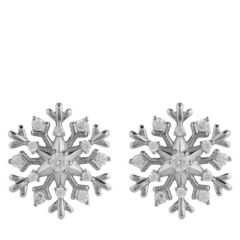 Diamonique Edit 0.32ct tw Snowflake Stud Earrings