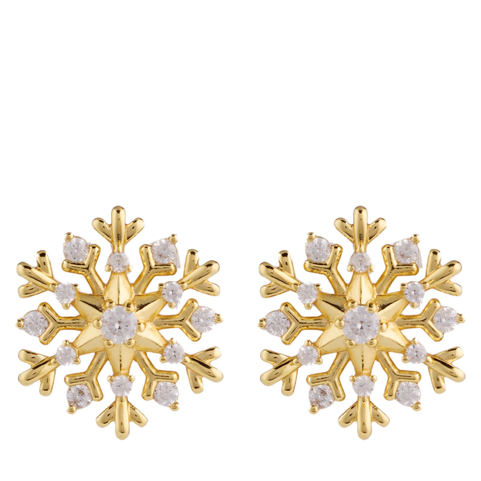 Diamonique Edit 0.32ct tw Snowflake Stud Earrings