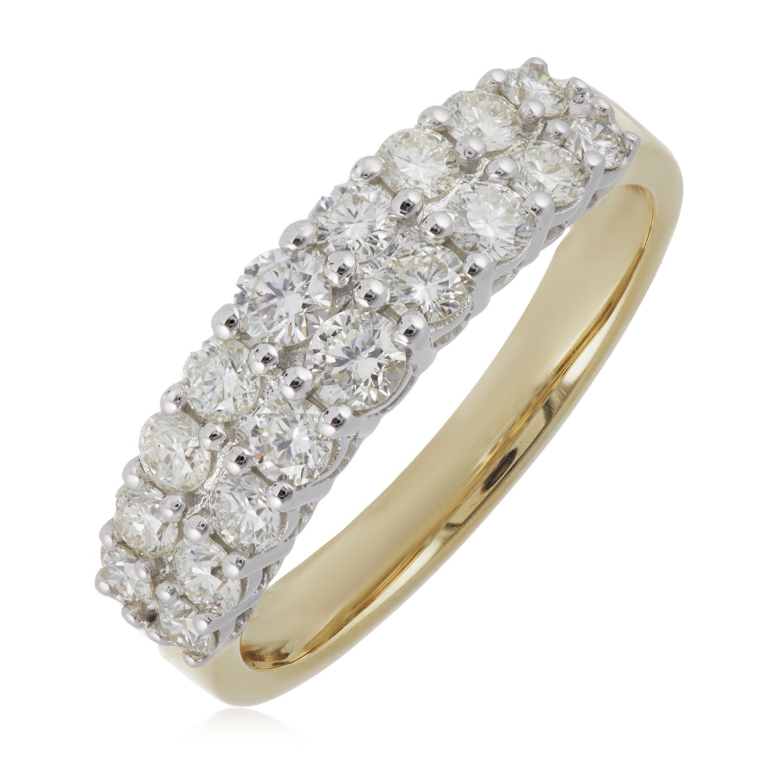 1.00ct Diamond Double Eternity Ring 9ct Gold