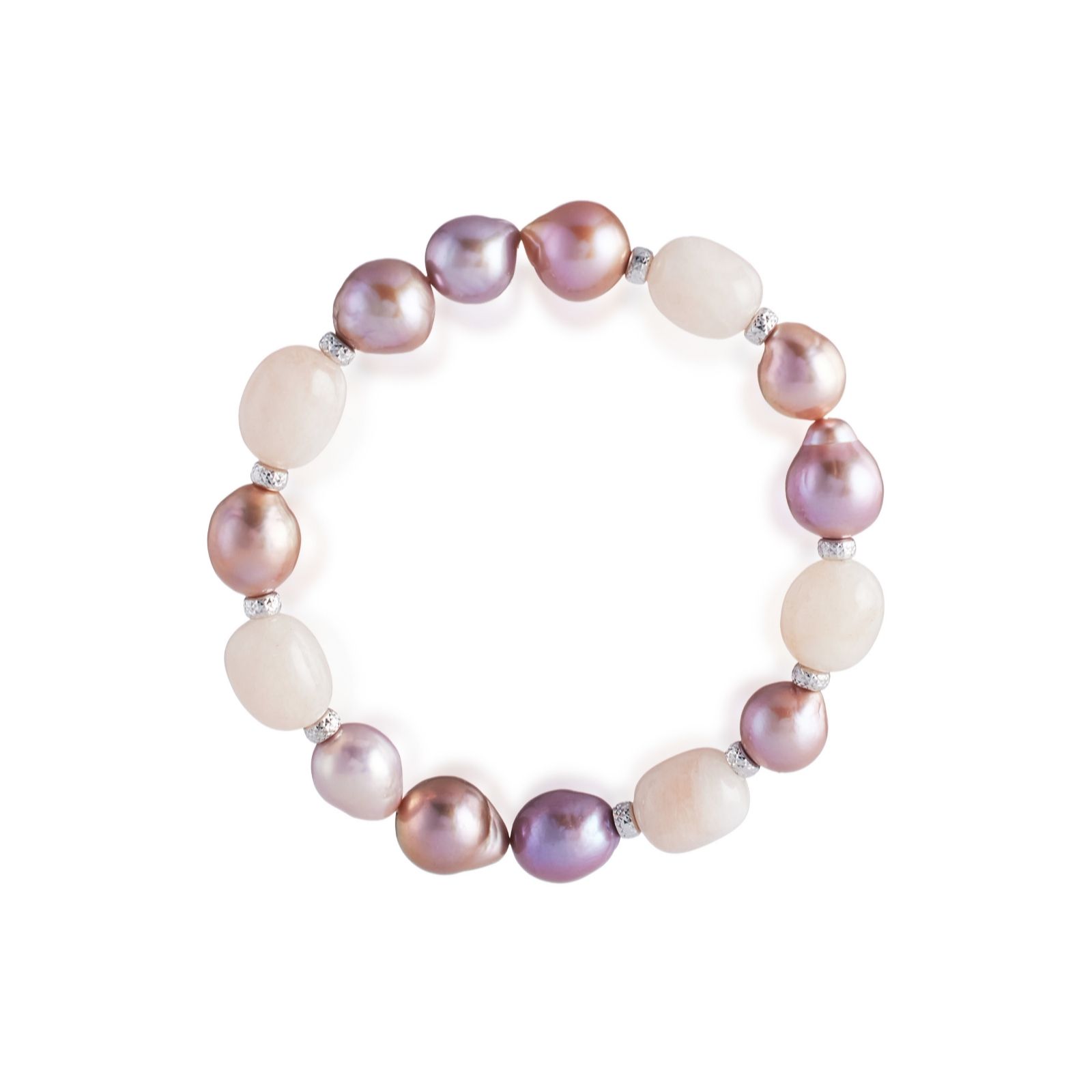 Lara Pearl Mm Ming Pearl Semi Precious Gemstone Bracelet Qvc Uk