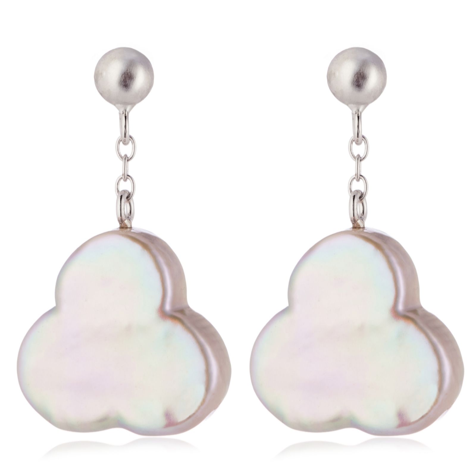 Lara Pearl Private Reserve Mother of Pearl Drop Earrings Sterling Silver