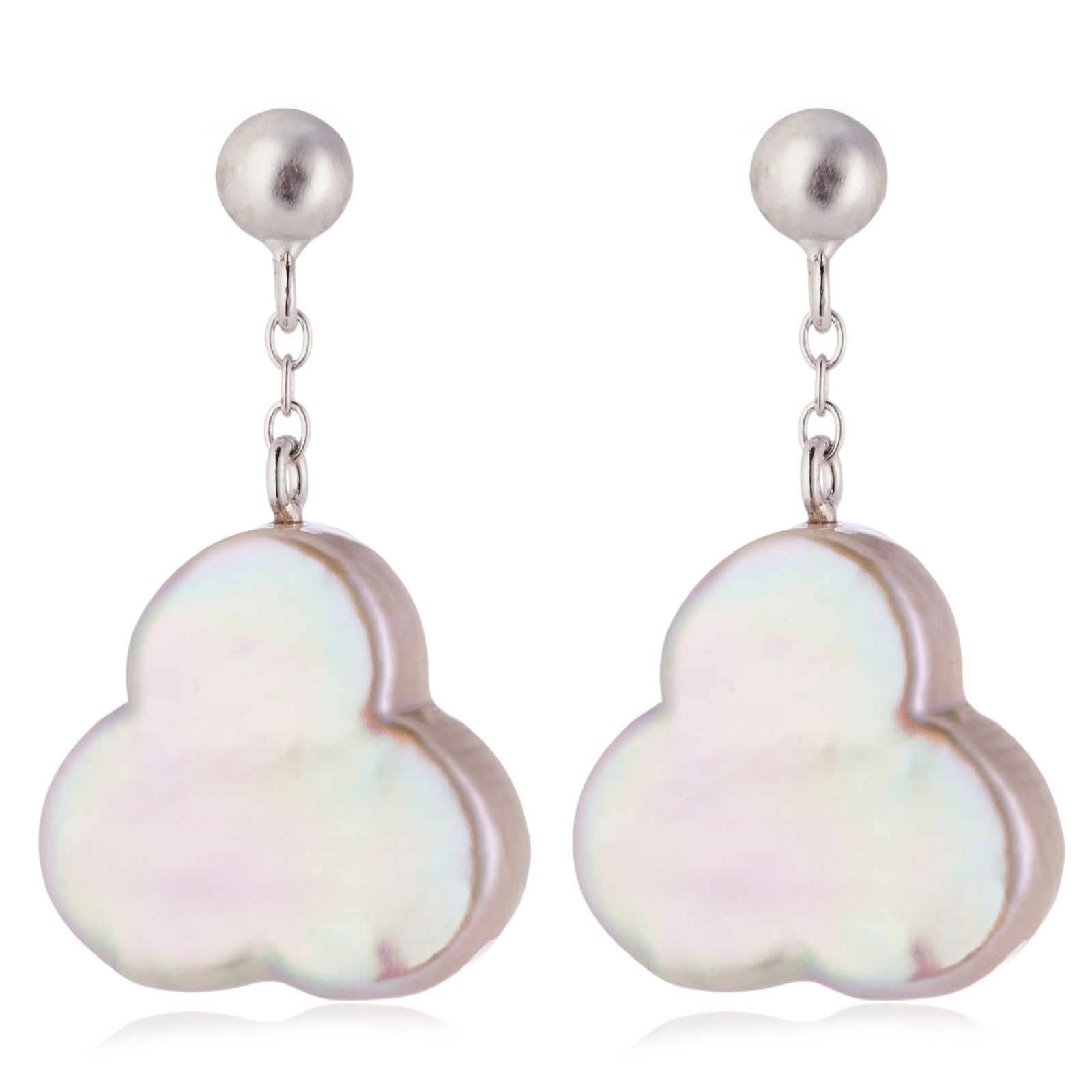 Lara Pearl Private Reserve Mother of Pearl Drop Earrings Sterling Silver
