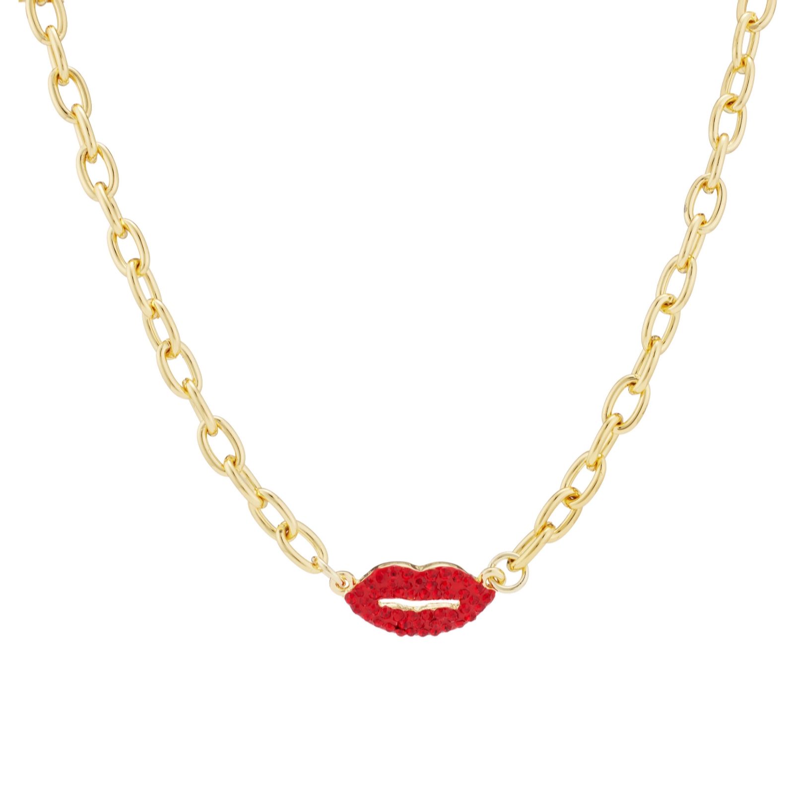 Butler & Wilson Lip Pendant Necklace