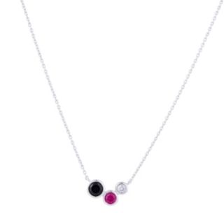 Diamonique 0.85ct tw Bubbles 45cm Necklace Sterling Silver