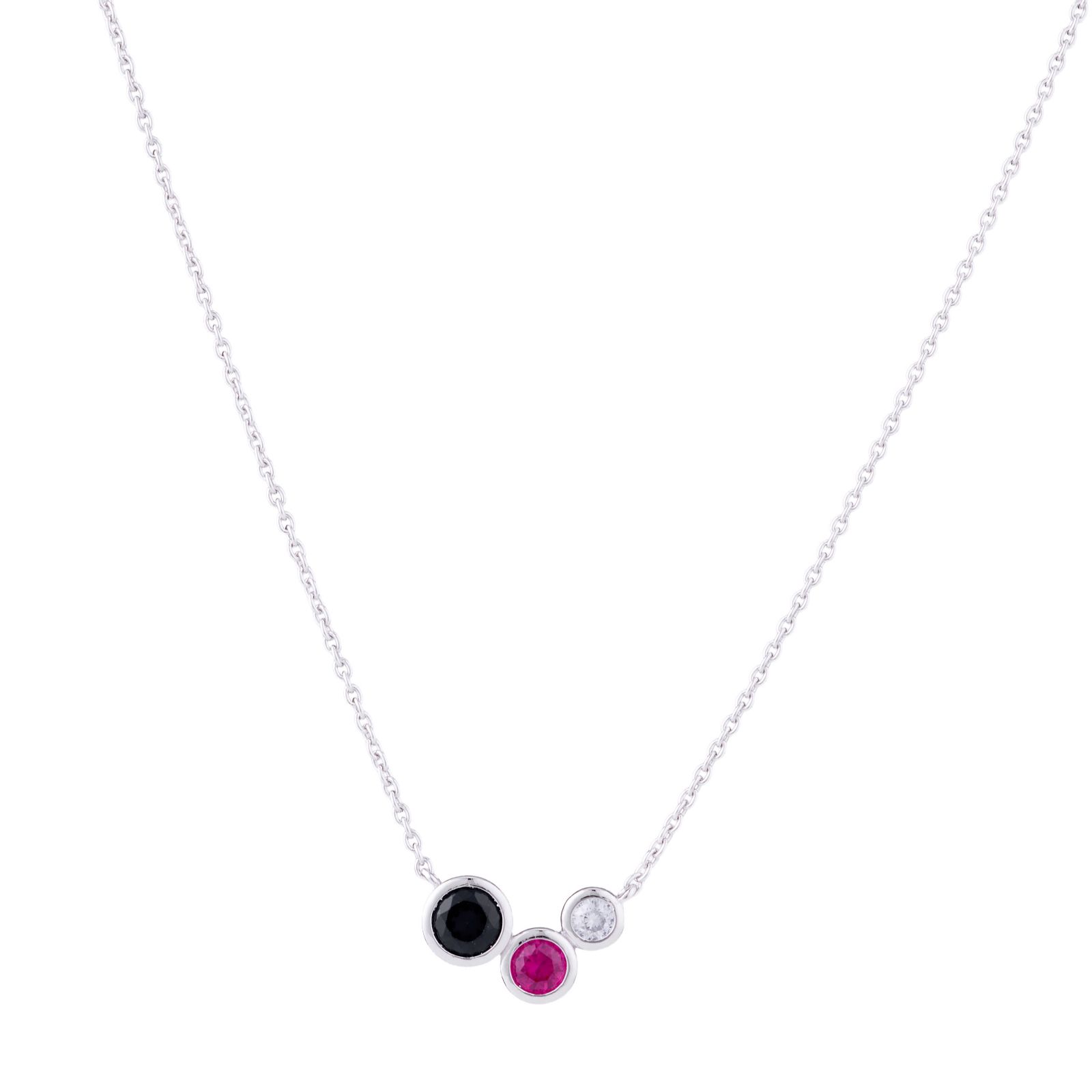 Diamonique 0.85ct tw Bubbles 45cm Necklace Sterling Silver