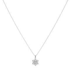 Diamonique Edit 0.23ct tw Snowflake Pendant Necklace