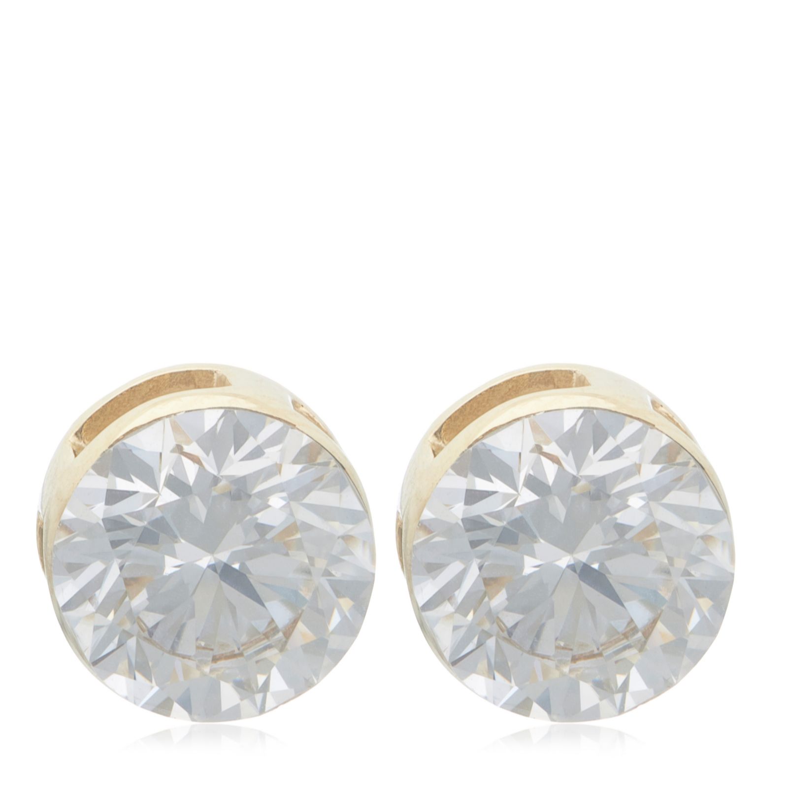 Fire Light 2ct Lab Grown Diamond Floating Stone Stud Earrings 9ct Gold