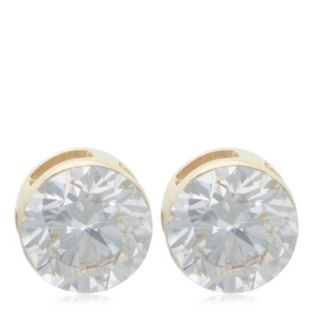 Fire Light 2ct Lab Grown Diamond Floating Stone Stud Earrings 9ct Gold