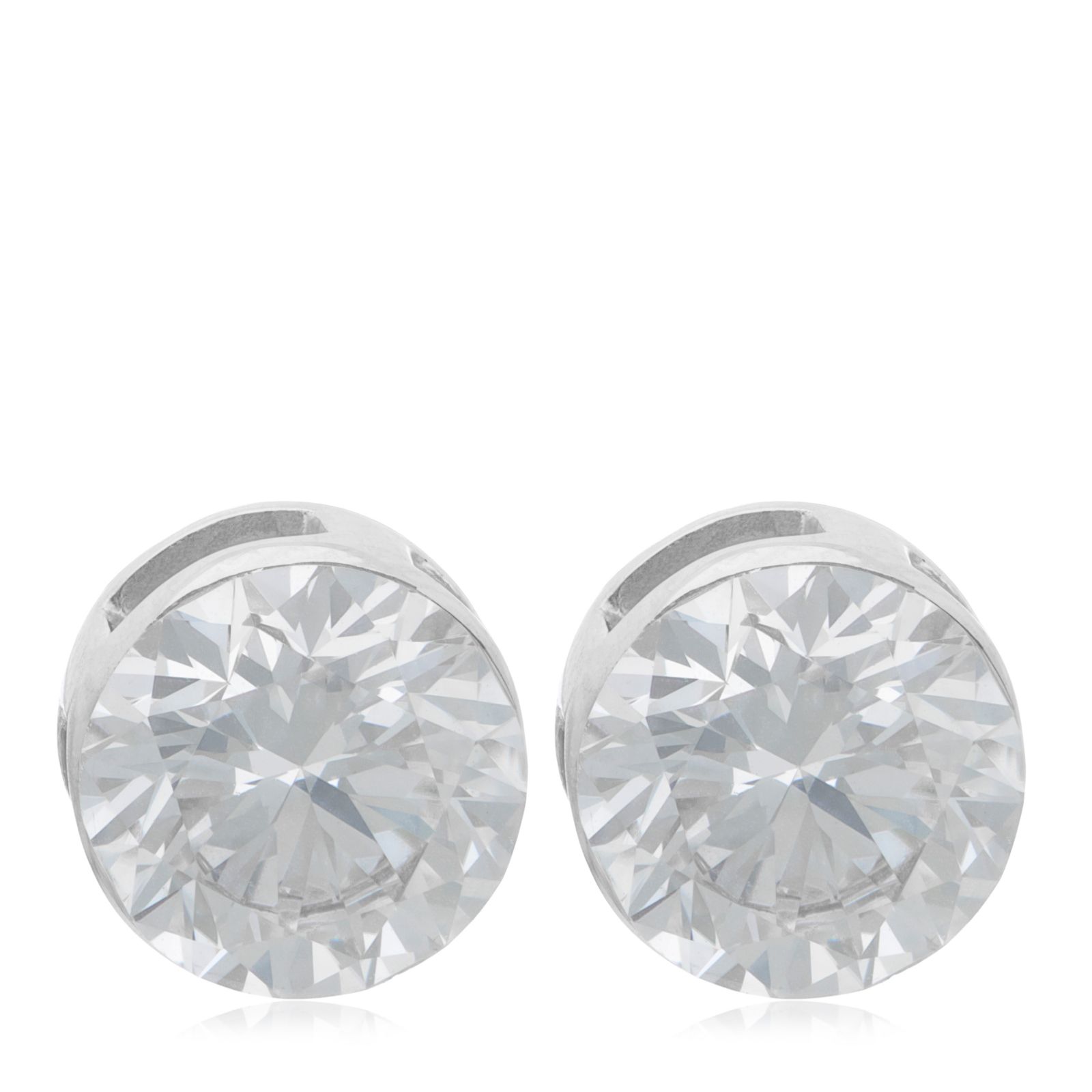 Fire Light 2ct Lab Grown Diamond Floating Stone Stud Earrings 9ct Gold