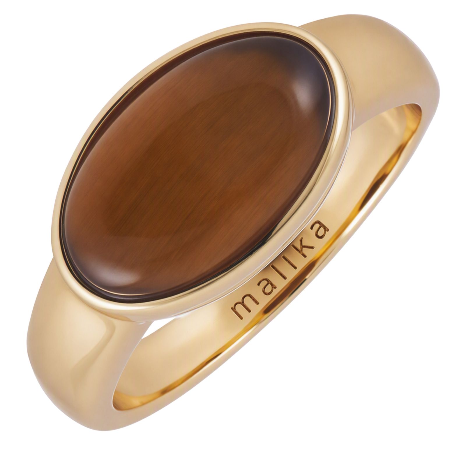 Malika Semi Precious Cabochon Bezel Pebble Ring