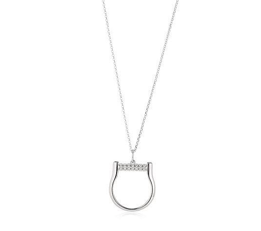 Diamonique by Paul Costelloe Online Only Pendant & Chain Sterling Silver