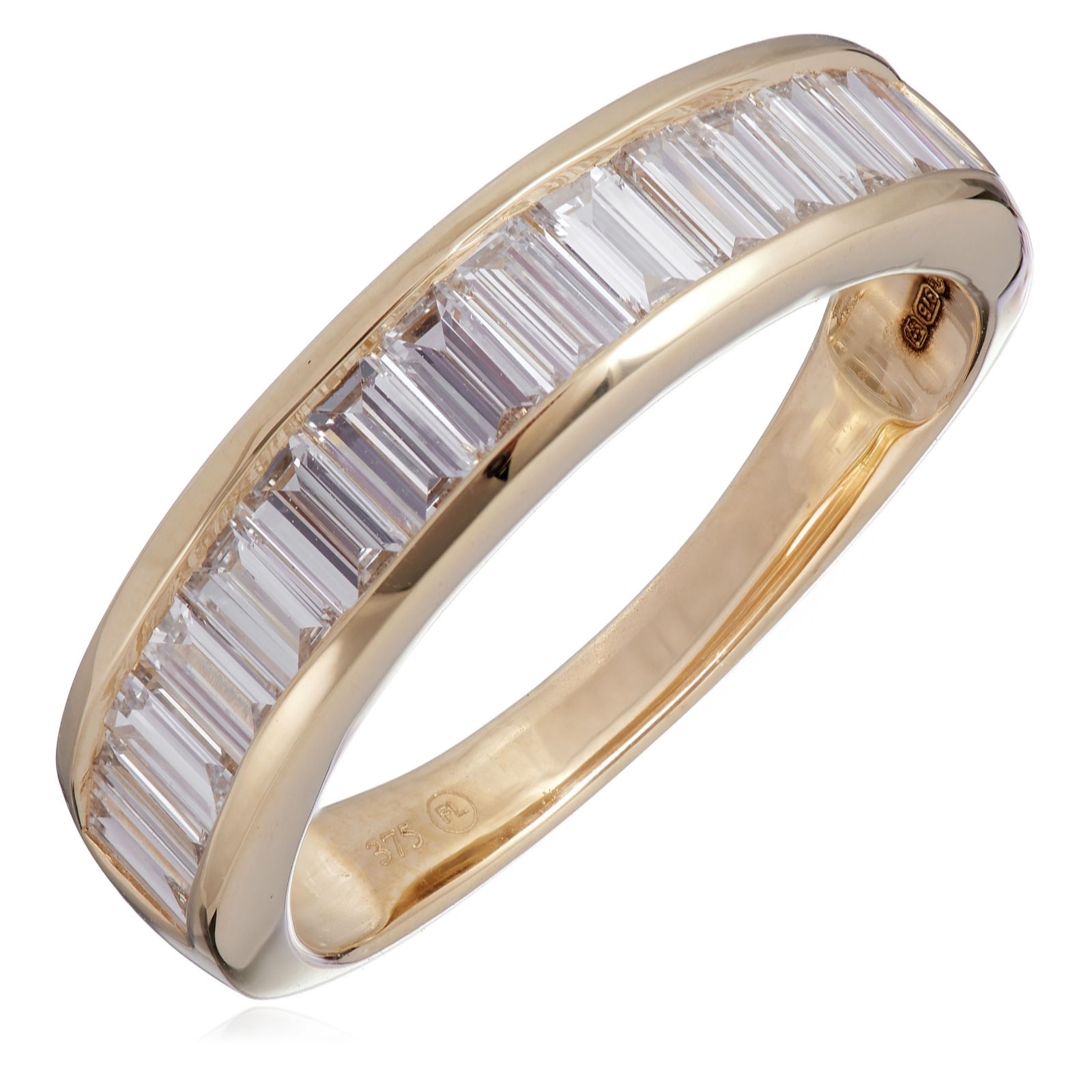 Fire Light 1.50ct Lab Grown Diamond Baguette Eternity Ring 9ct Gold
