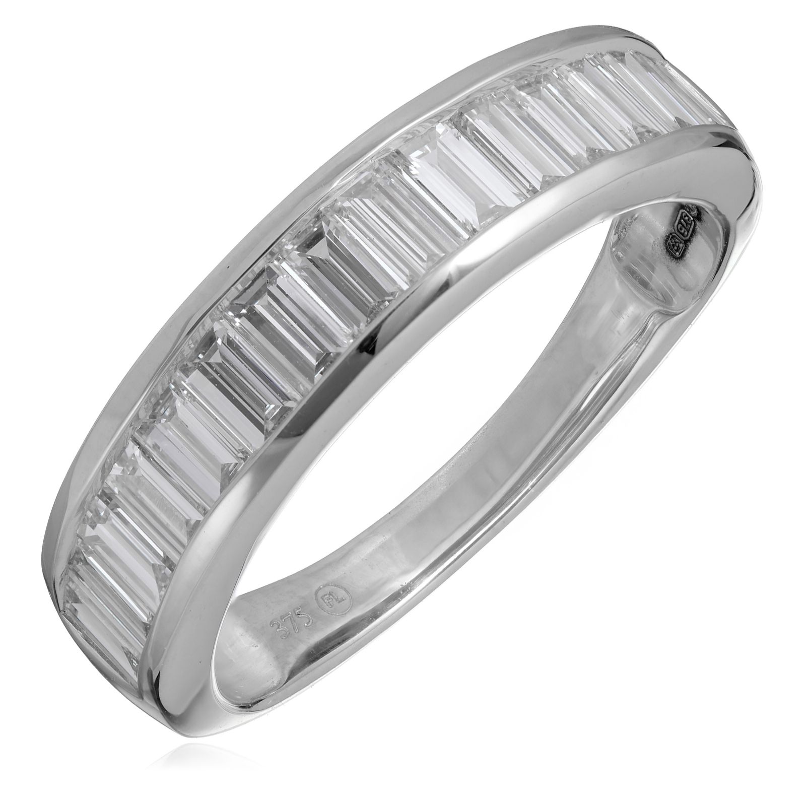 Fire Light 1.50ct Lab Grown Diamond Baguette Eternity Ring 9ct Gold