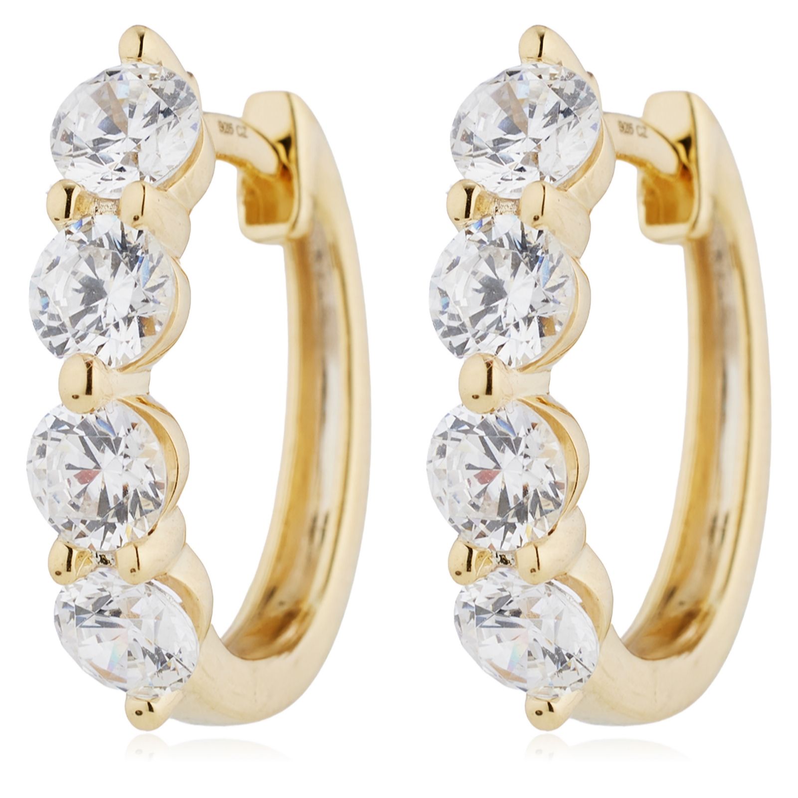 Fire Light 2ct Lab Grown Diamond Hoop Earrings 9ct Gold
