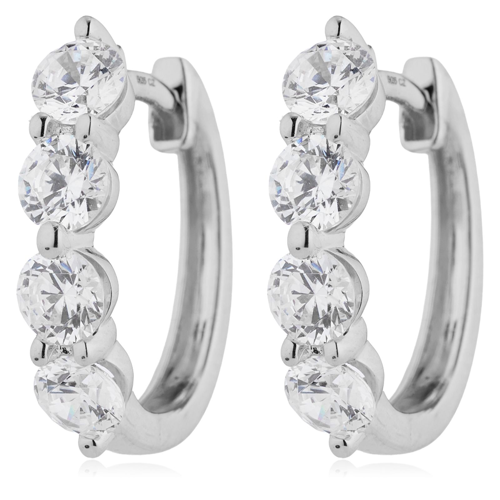 Fire Light 2ct Lab Grown Diamond Hoop Earrings 9ct Gold