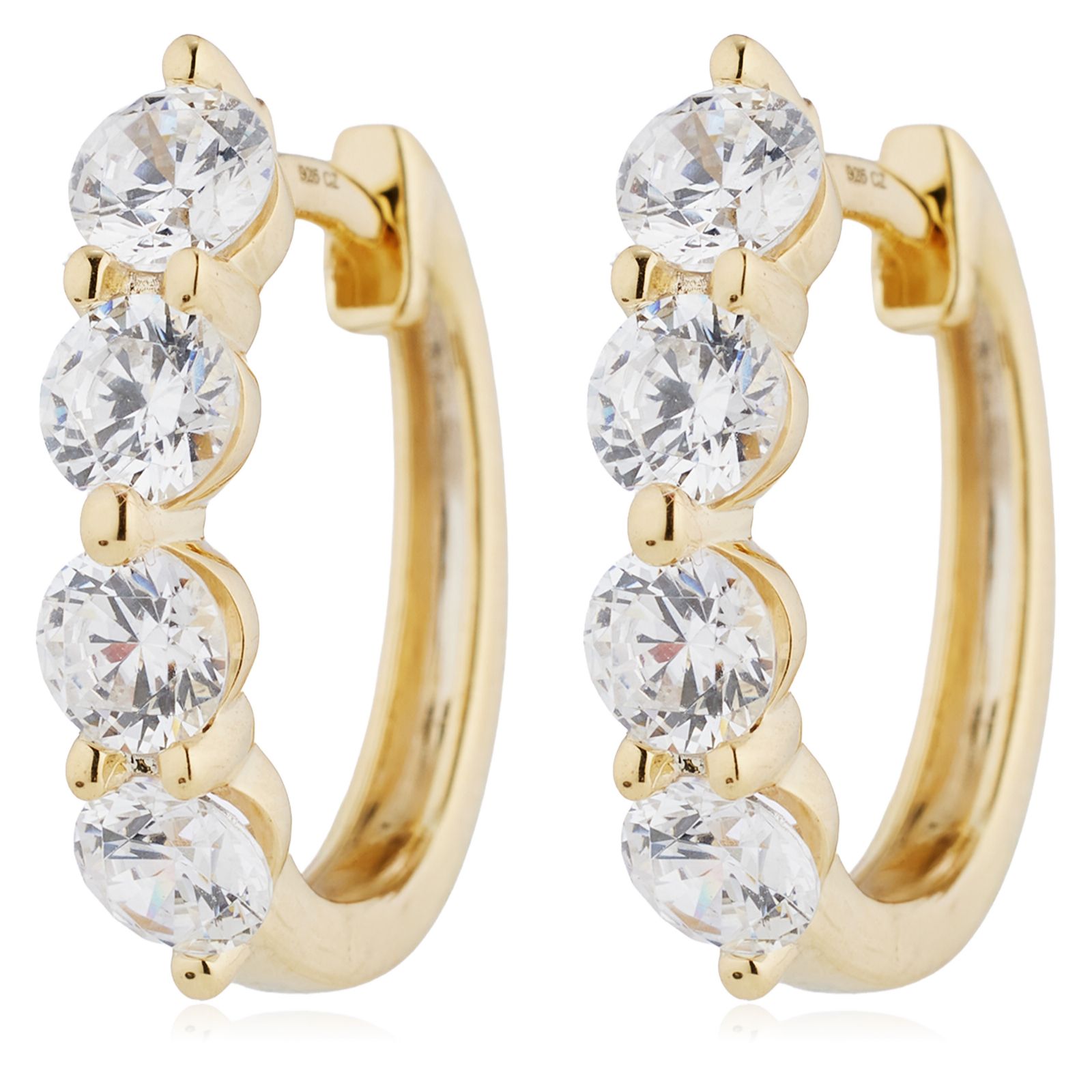 Fire Light 2ct Lab Grown Diamond Hoop Earrings 9ct Gold