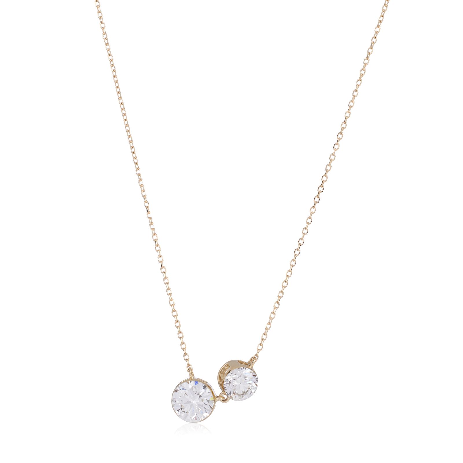 Fire Light 2ct Lab Grown Diamond Floating Stone Pendant & Chain
