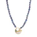 Lara Pearl Baroque 7-9mm Graduated Mother of Pearl Disc Pendant & Necklace