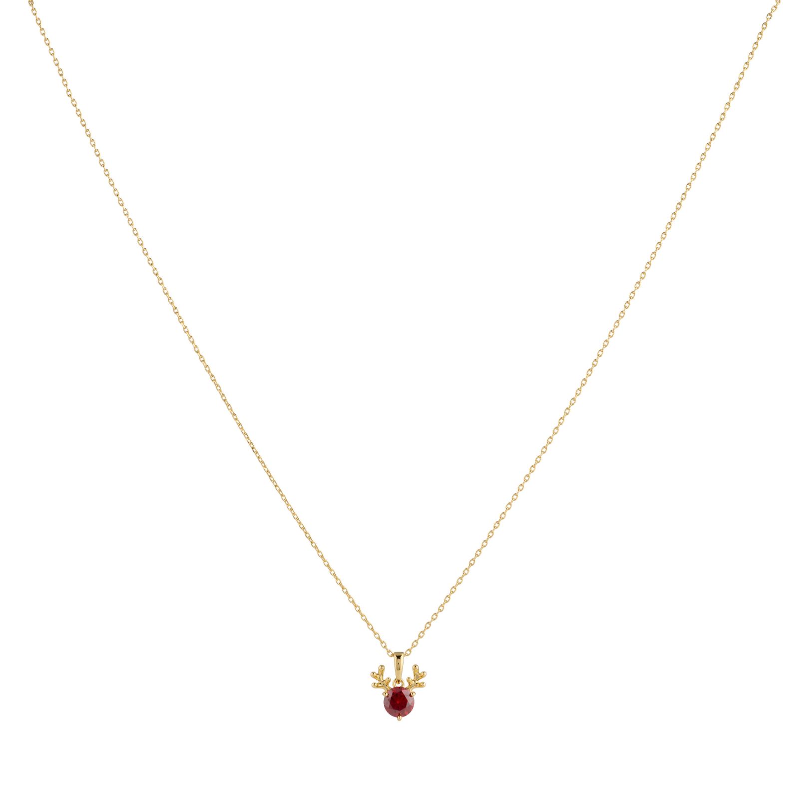 DQ Edit 0.90ct Reindeer Pendant Necklace