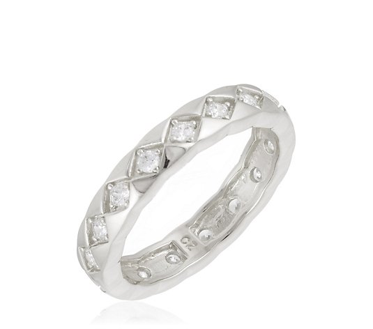 Diamonique 0.57ct tw Eternity Ring Sterling Silver