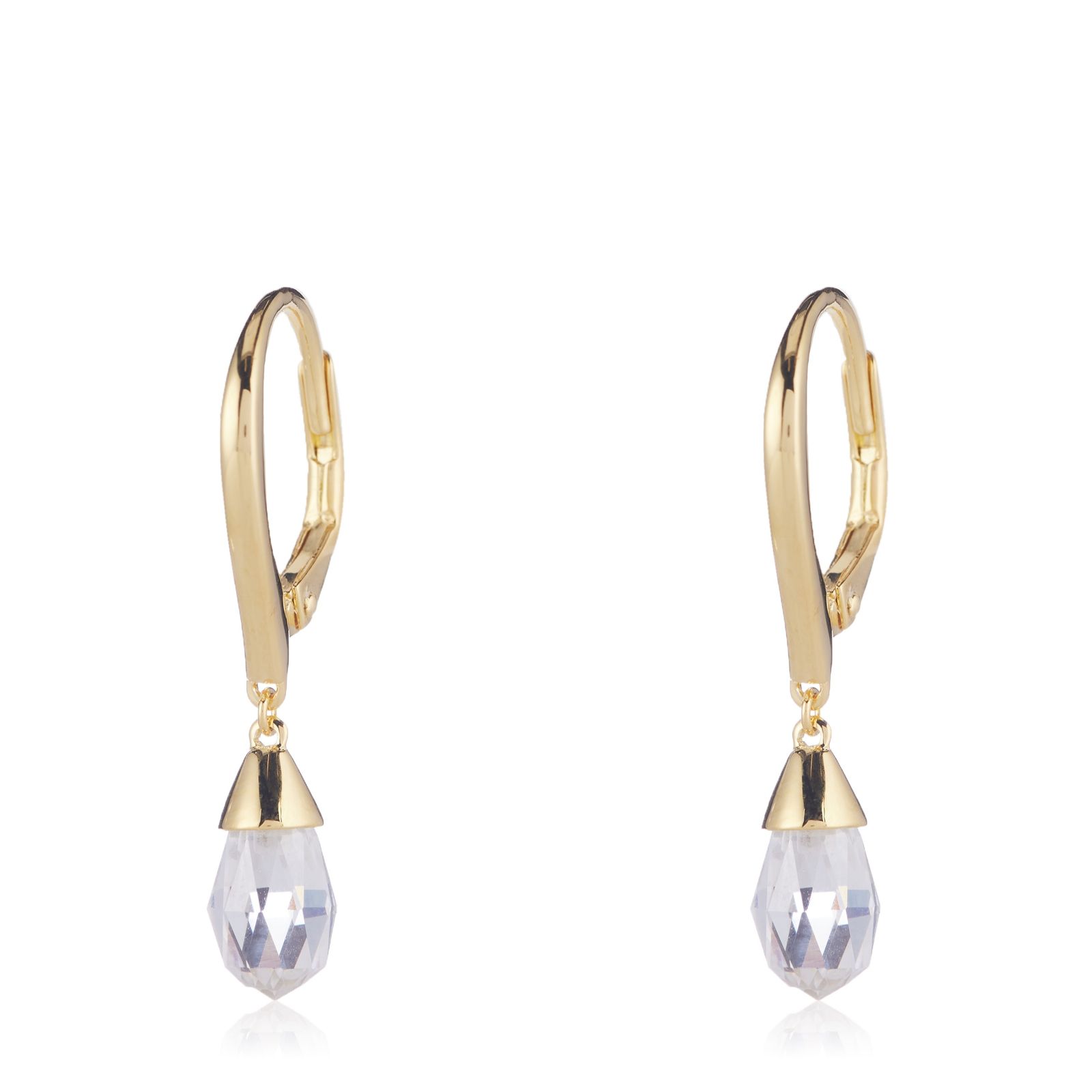 Diamonique 7.5ct tw Briolette Drop Earrings Sterling Silver