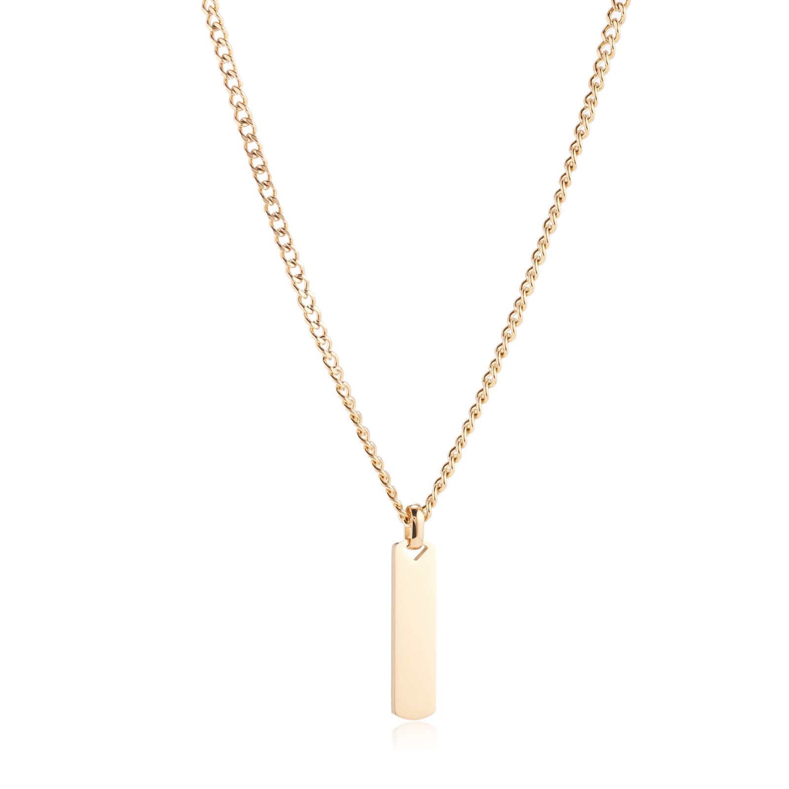 Steel by Design Men's Dog Tag & Chain Necklace Stainless Steel