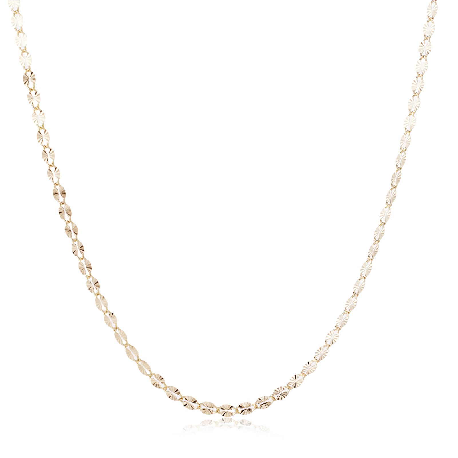 GOLD 9ct Yellow Gold 2.8mm Diamond Cut Forzatina Chain 1.52g