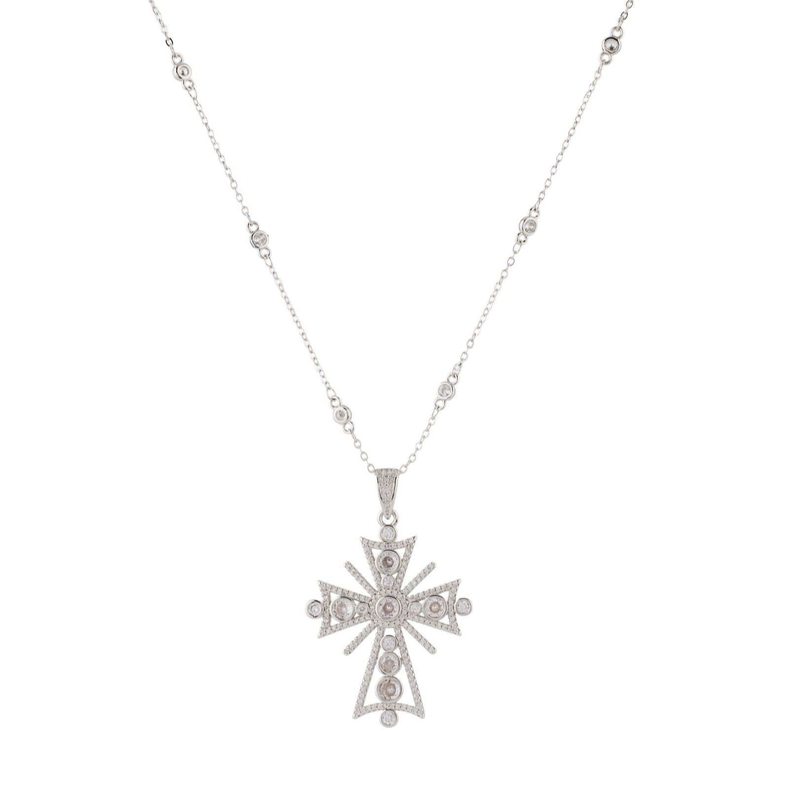 Butler & Wilson Gothic Style Cross Necklace