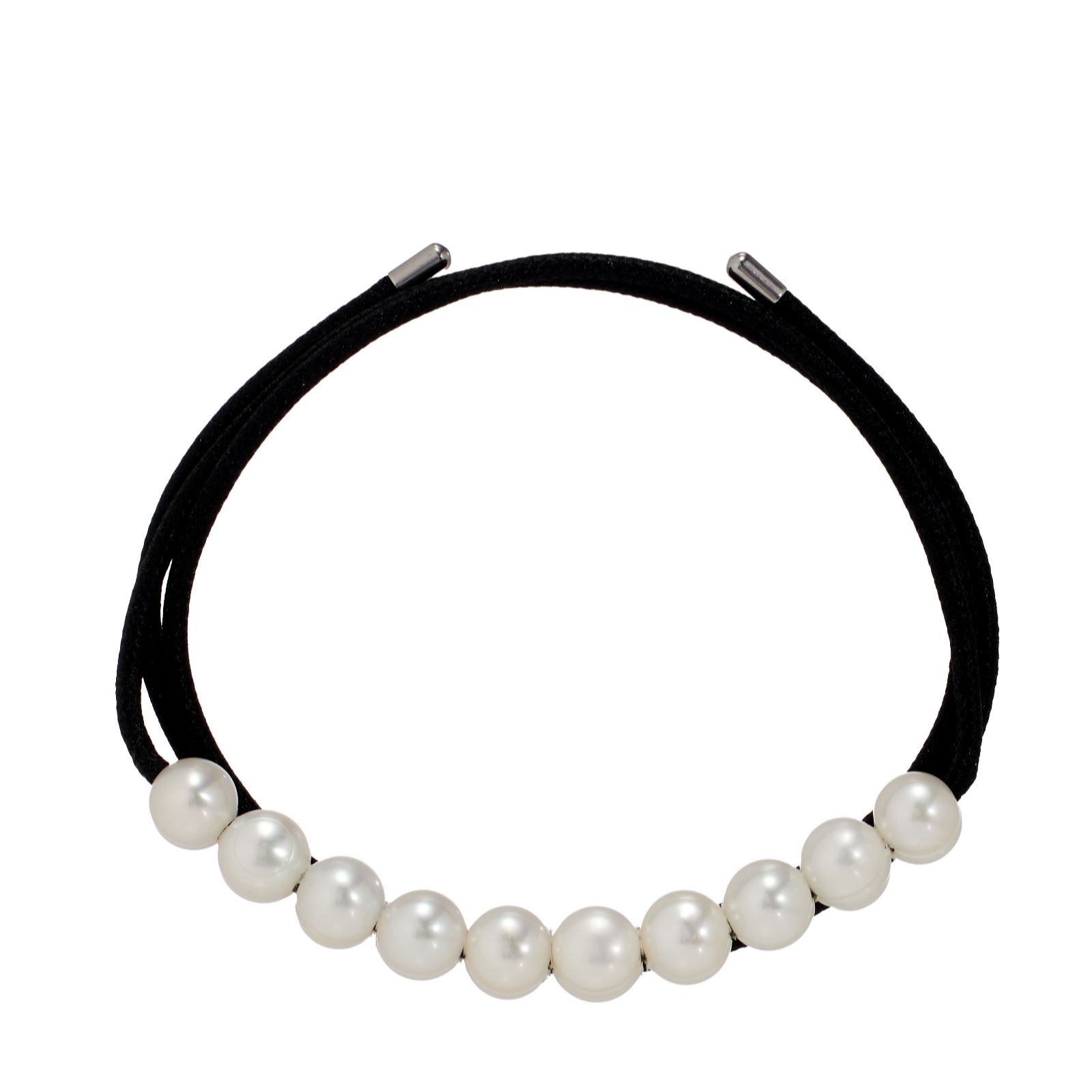 Lara Pearl 7-8mm Freshwater Pearl Cord Necklace Stainless Steel