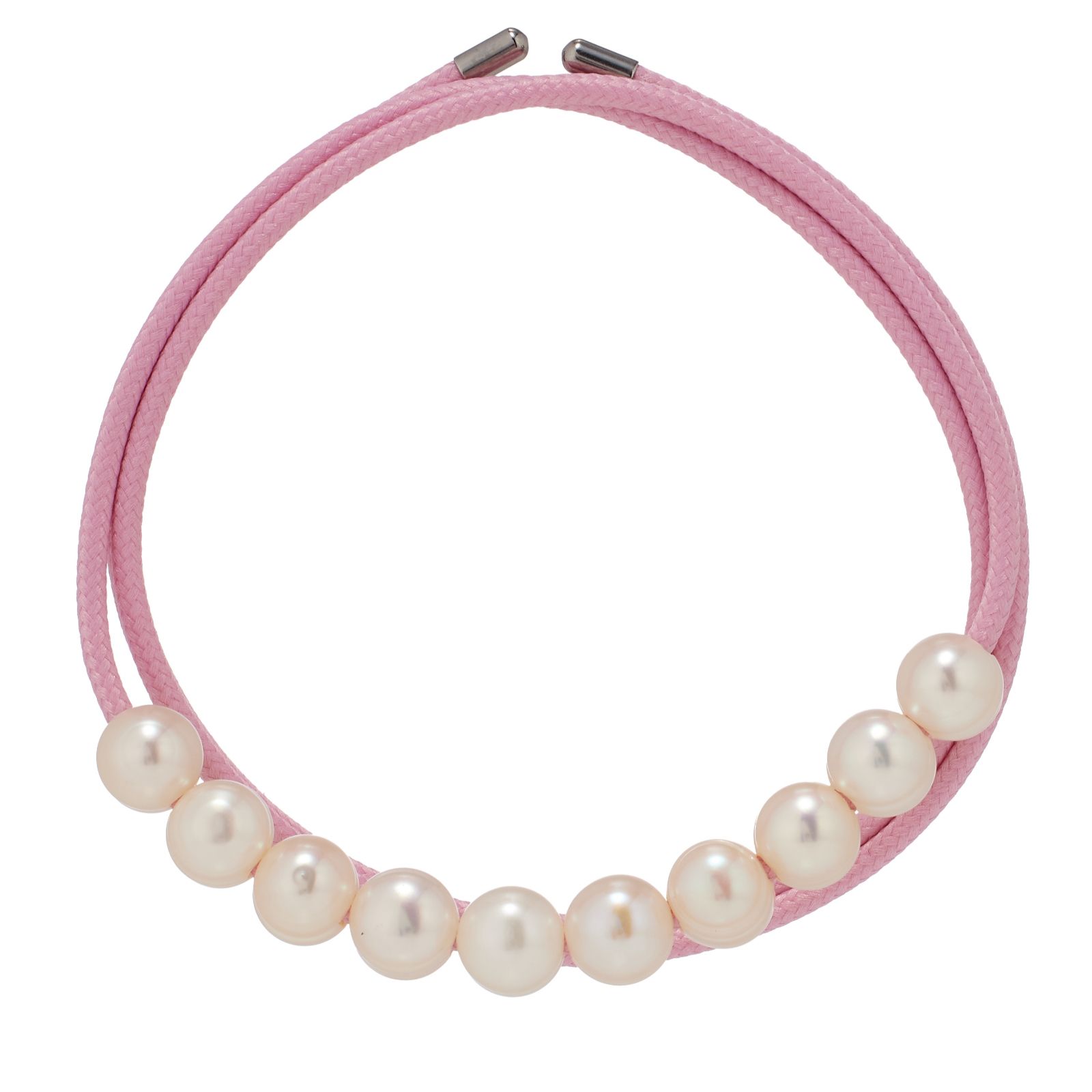 Lara Pearl 7-8mm Freshwater Pearl Cord Necklace Stainless Steel