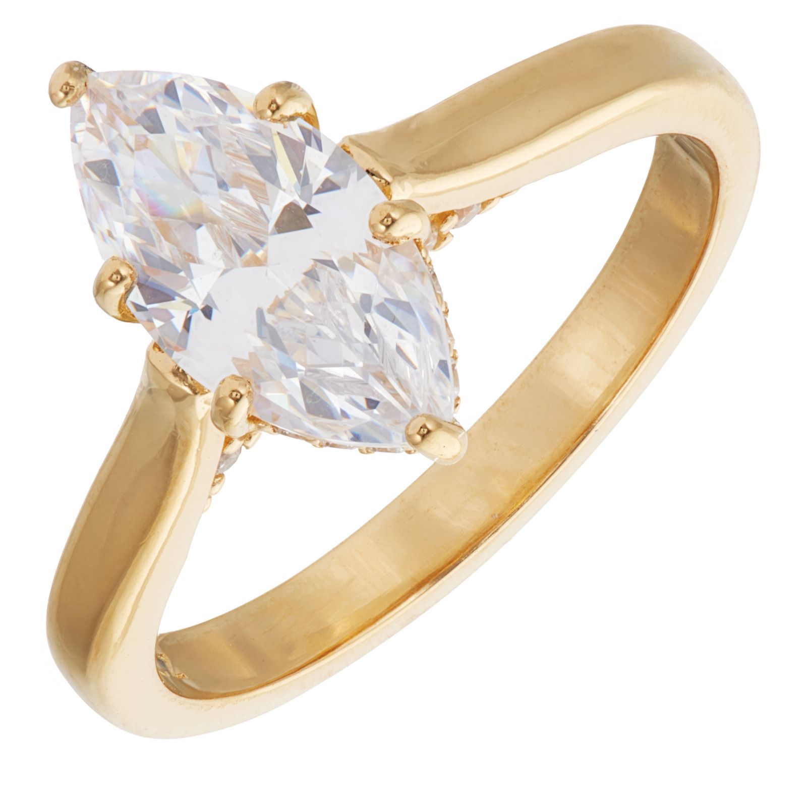 Diamonique 2.2ct tw Marquise Ring