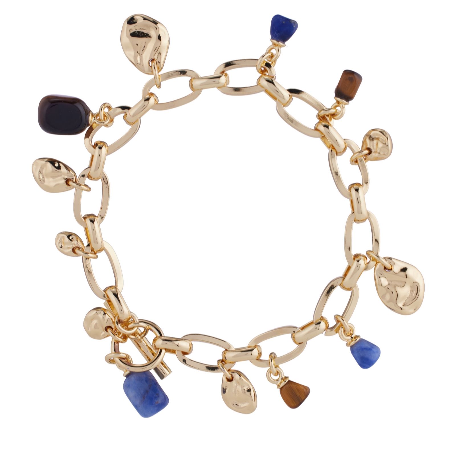Malika Semi Precious Pebble T Bar Bracelet