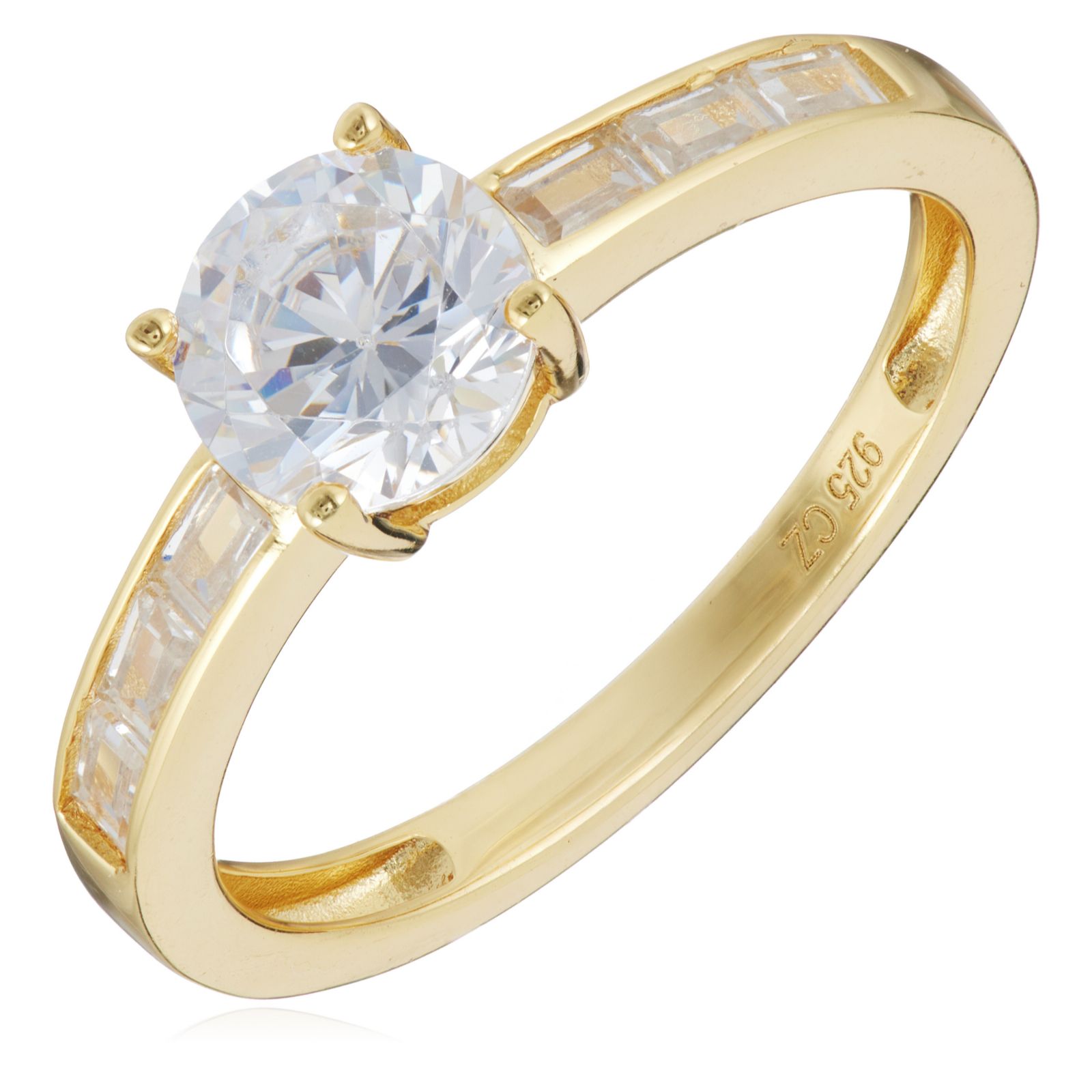 Diamonique 1.98ct Solitaire Ring Sterling Silver